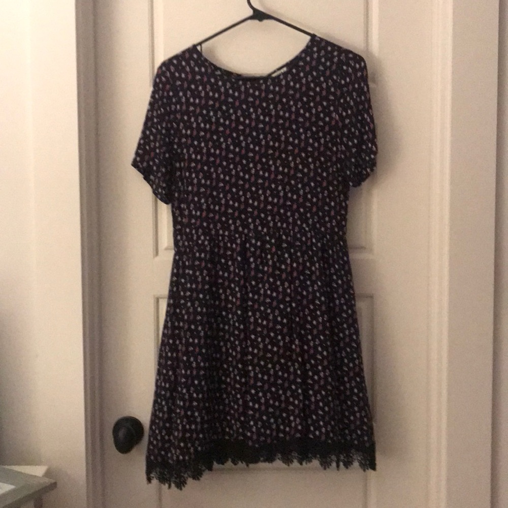 Dress with lace detail at the bottom